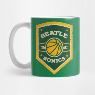 Retro Grunge Seattle Supersonics Mug